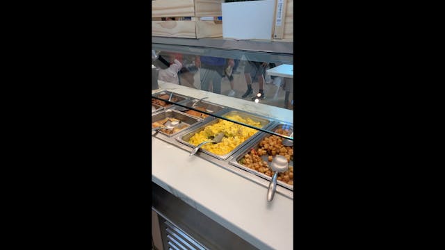 Breakfast buffet at the airport in Ne...
