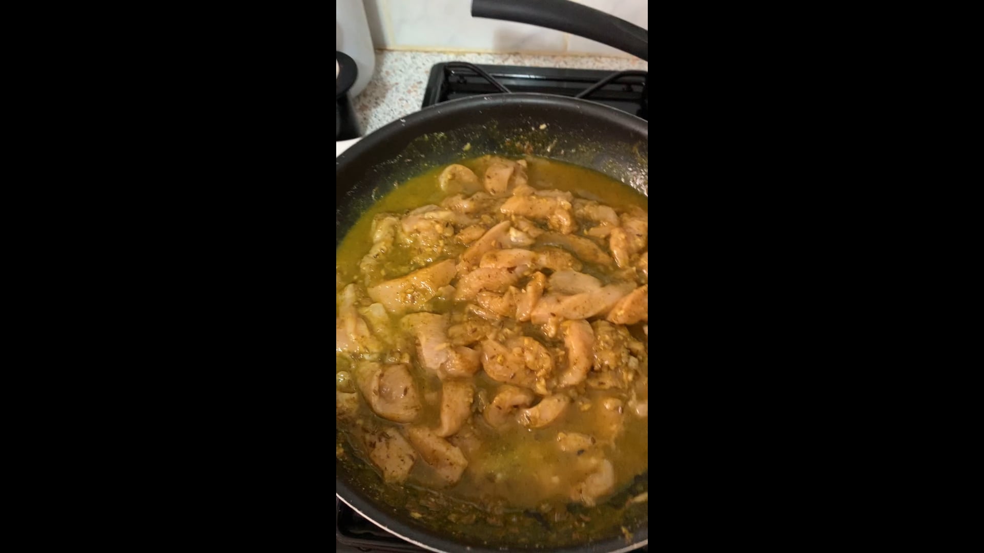 Curry chicken is cooking