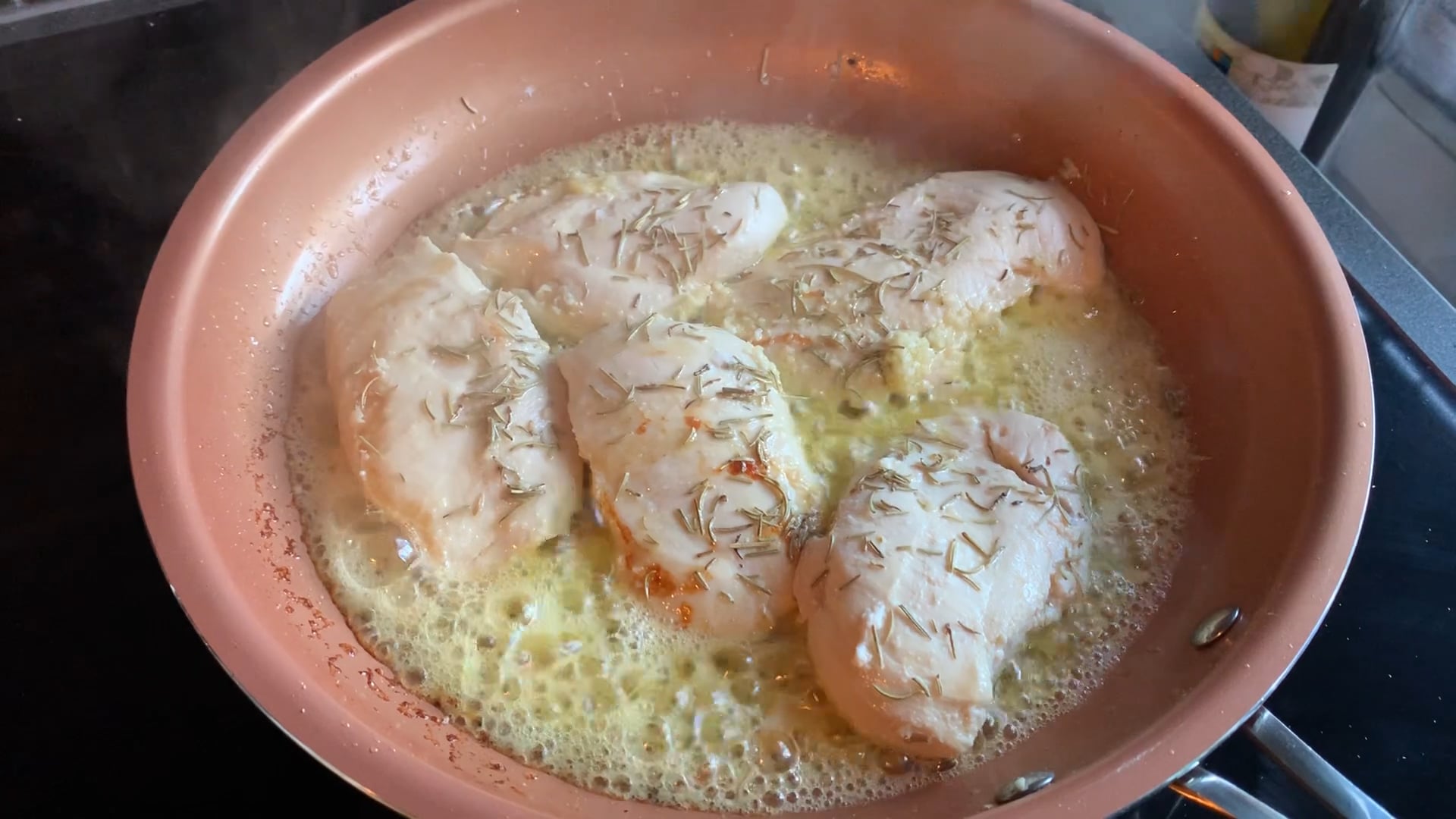 Chicken breast in butter with Rosemary