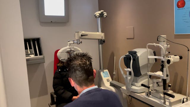 Moon for an eye check in Amsterdam