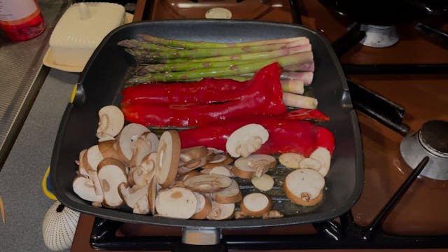 A Spanish inspired meal, Asparagus, r...