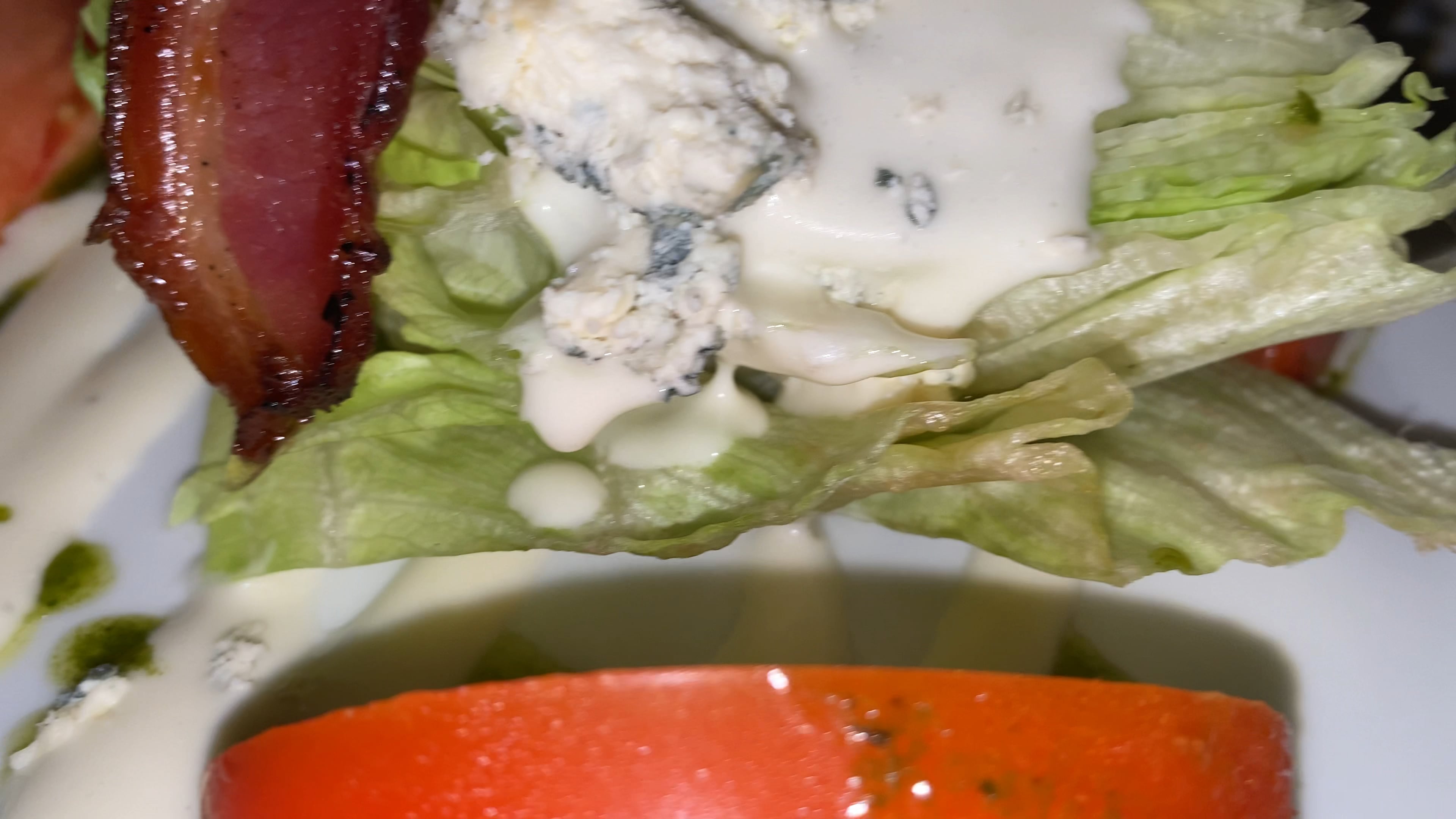 Romaine Wedge with blue cheese dressing