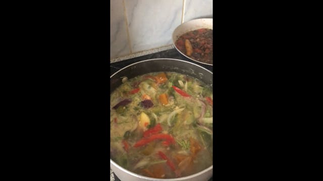 Colorful soup