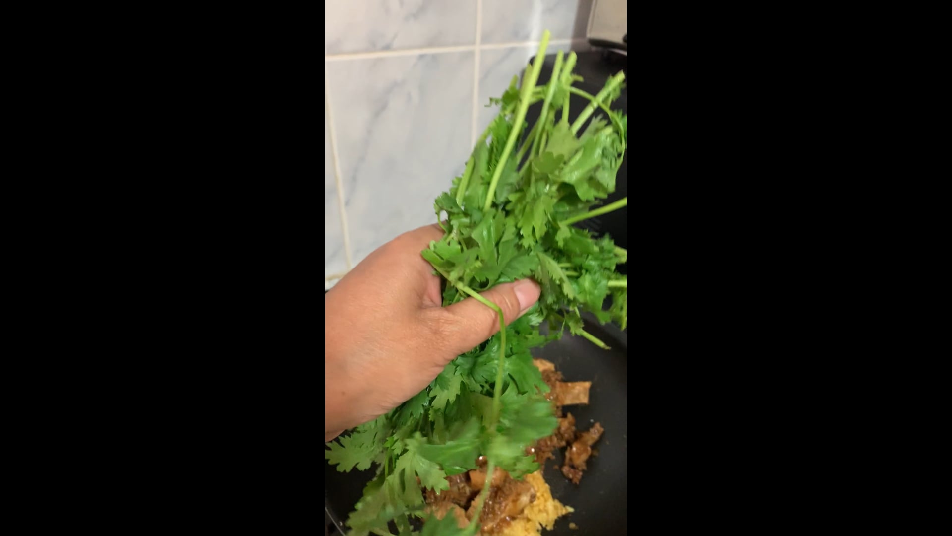 Cilantro in the bami