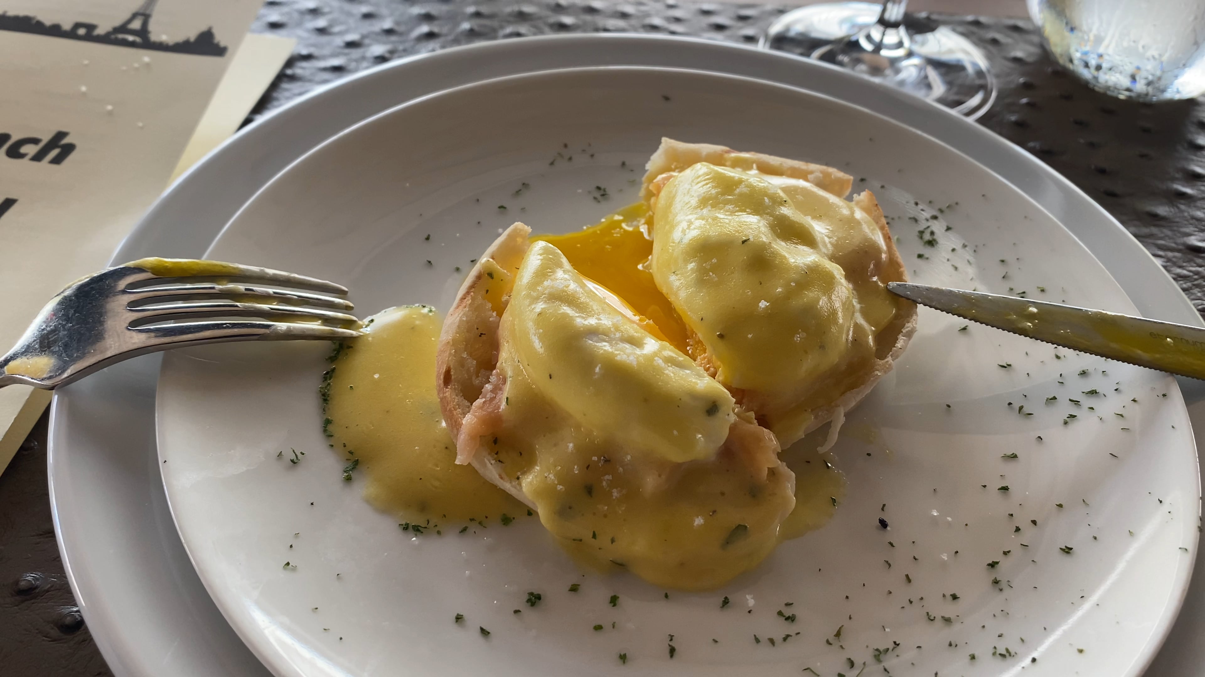 Poached egg smoked salmon yummy