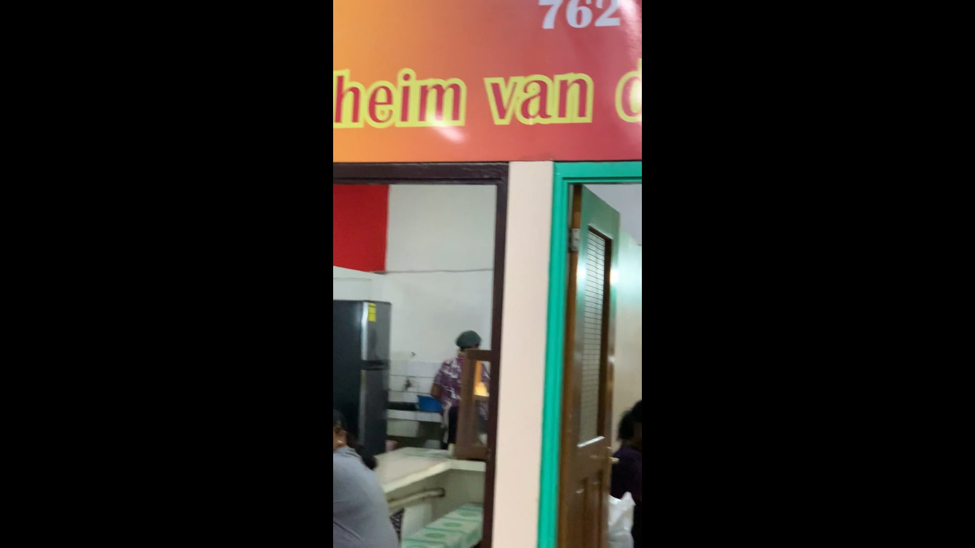 Eating at the  central market in Suriname