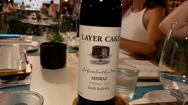 Lovely wine at Lucca Aruba