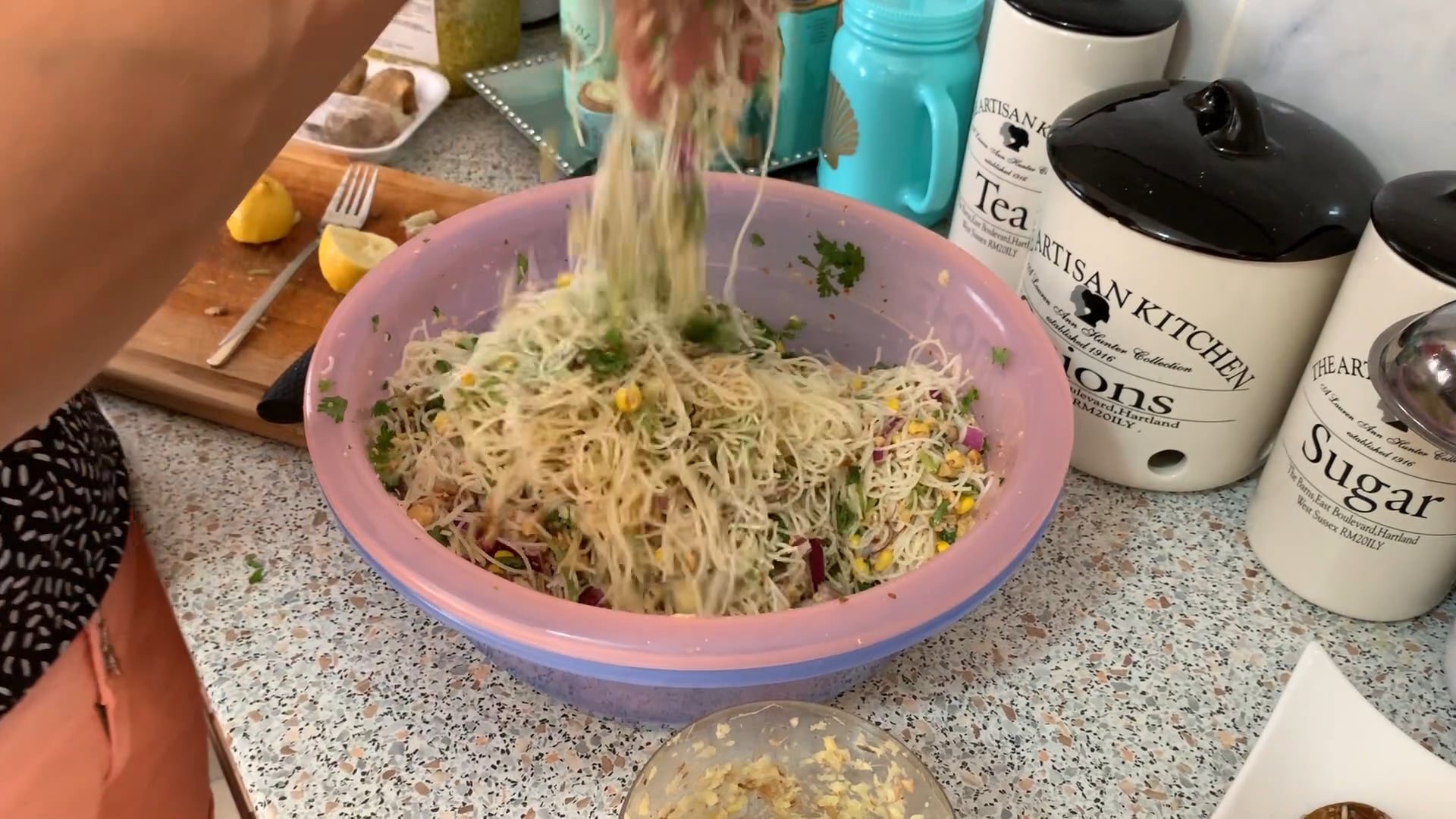 Thai rice noodle salad