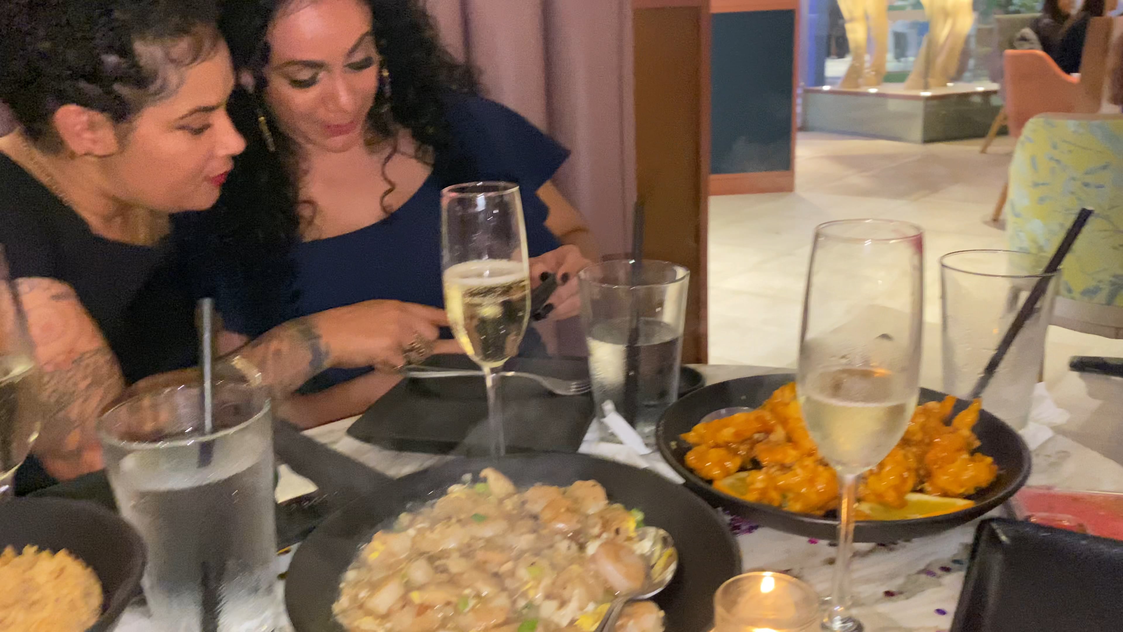 Pf Changs food Xmas with the divas