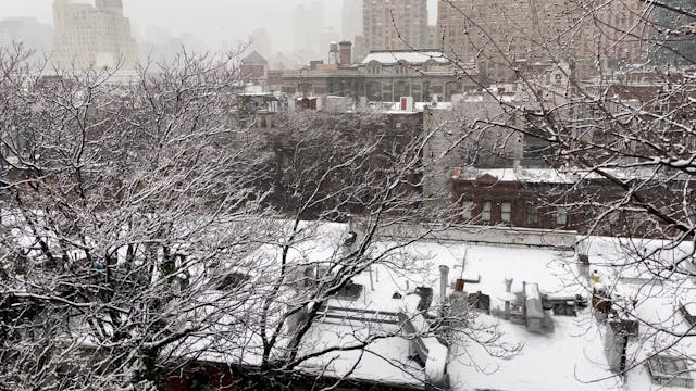 New York City in the snow.