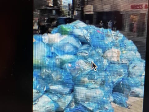 Stinky garbage in the city