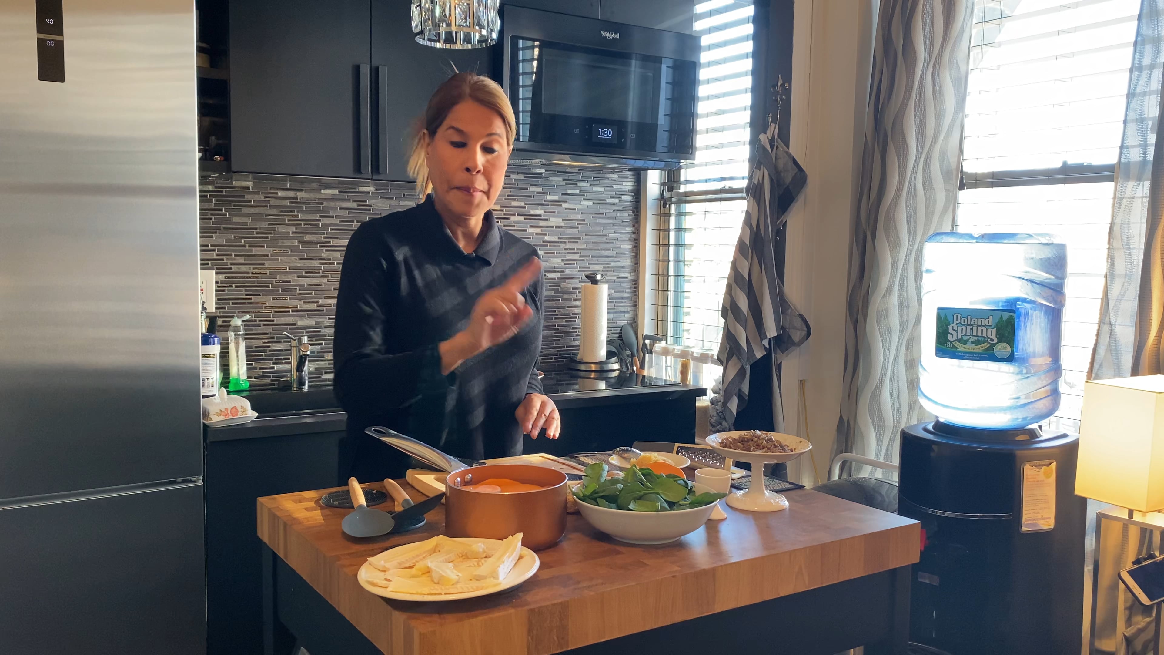 A sweet potato dish with brie