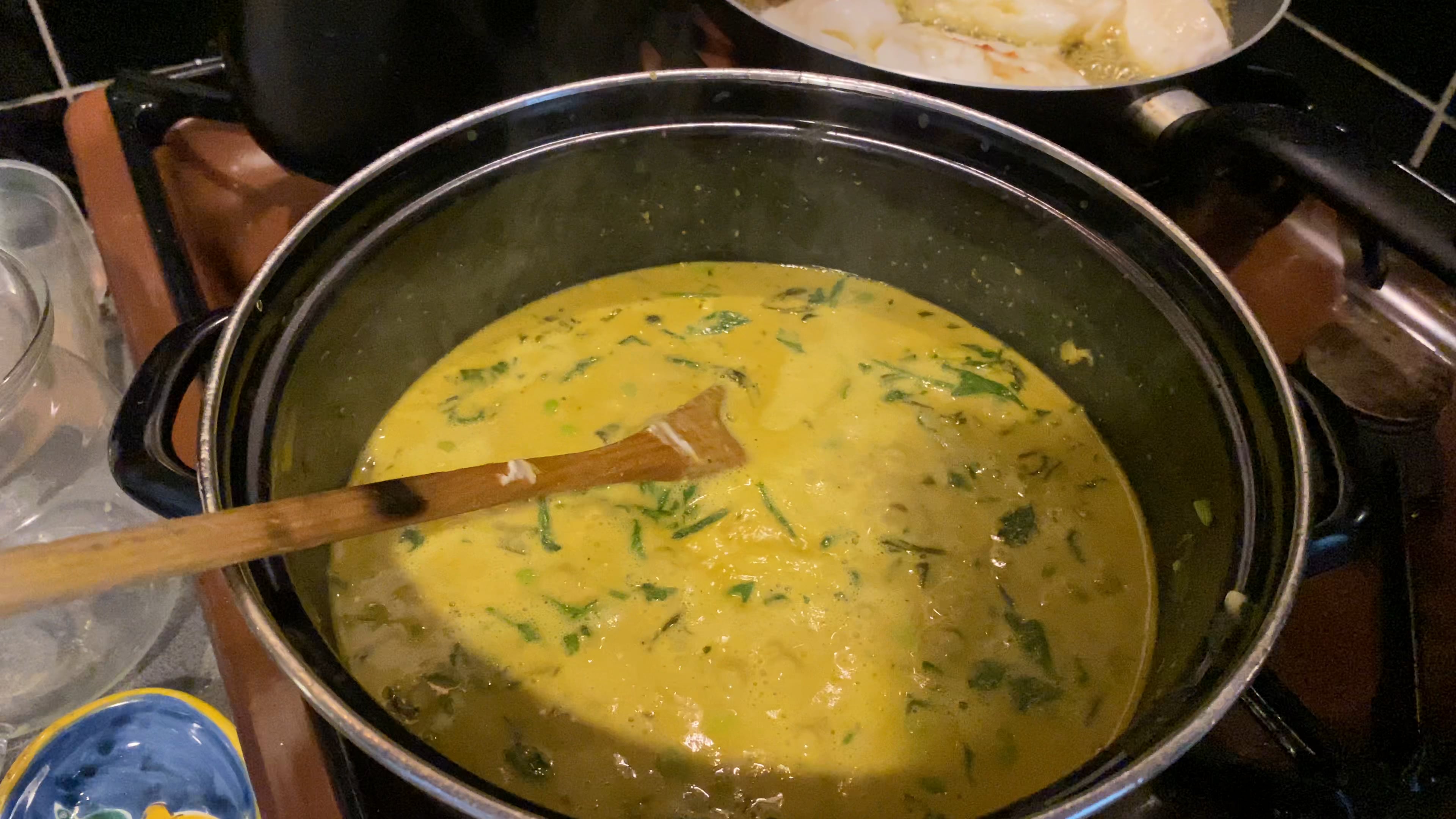 Turmeric sauce to top off the COD