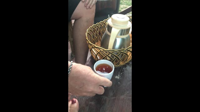 Cup of tea in the morning in the inte...