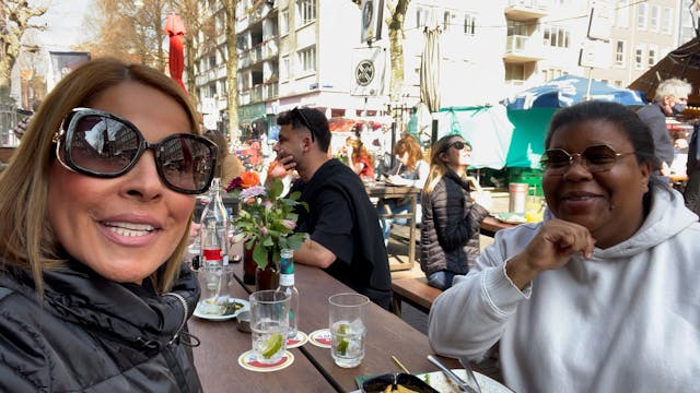 With Rachel at the Albert Cuyp market...