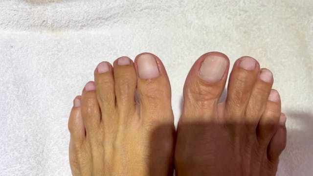 No more weird discoloring on my toe n...