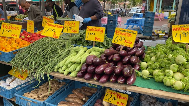 On the market in Amsterdam Oost