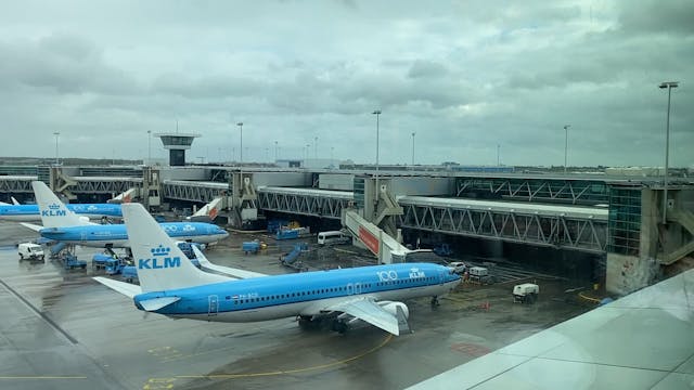 At Schiphol airport