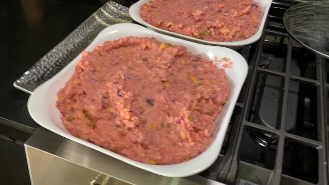 Pink potato salad