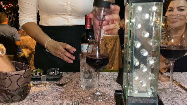 Pour the wine