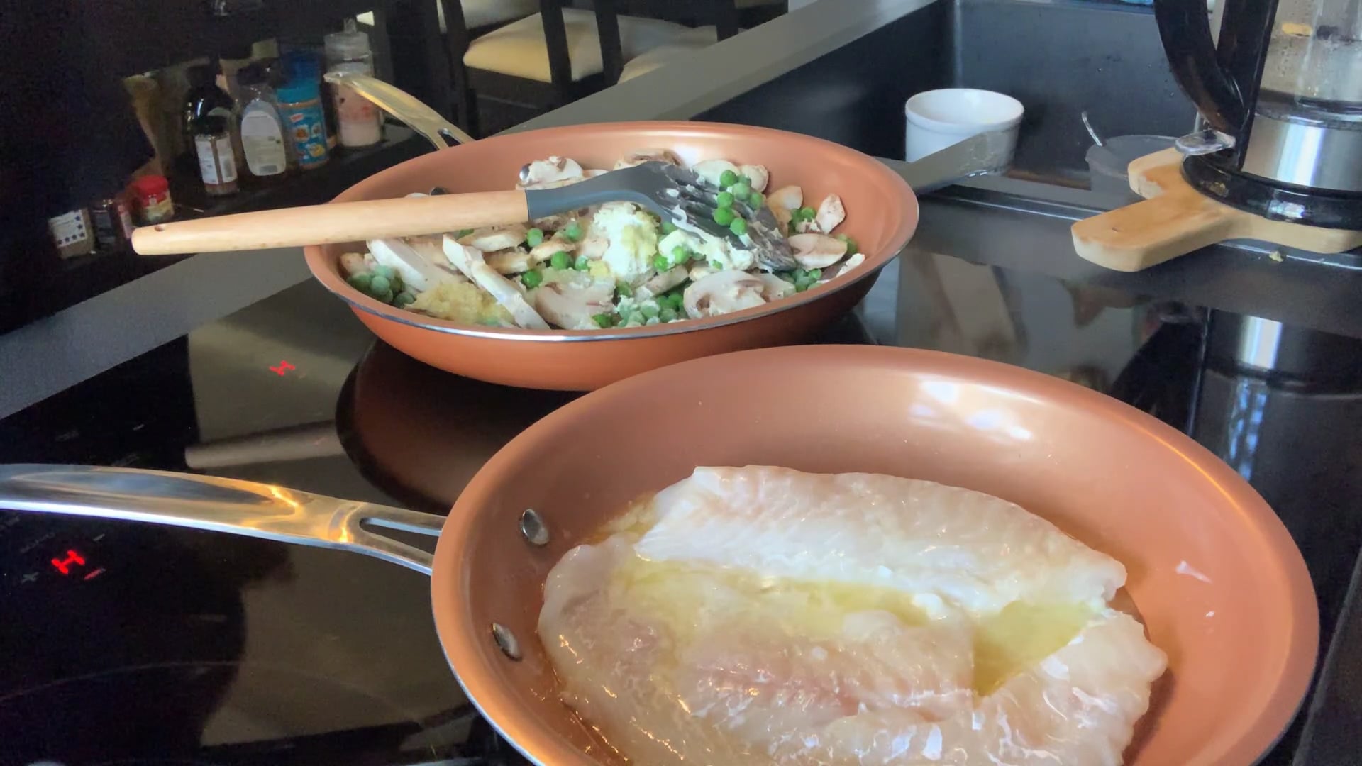 Cod with a creamy sauce