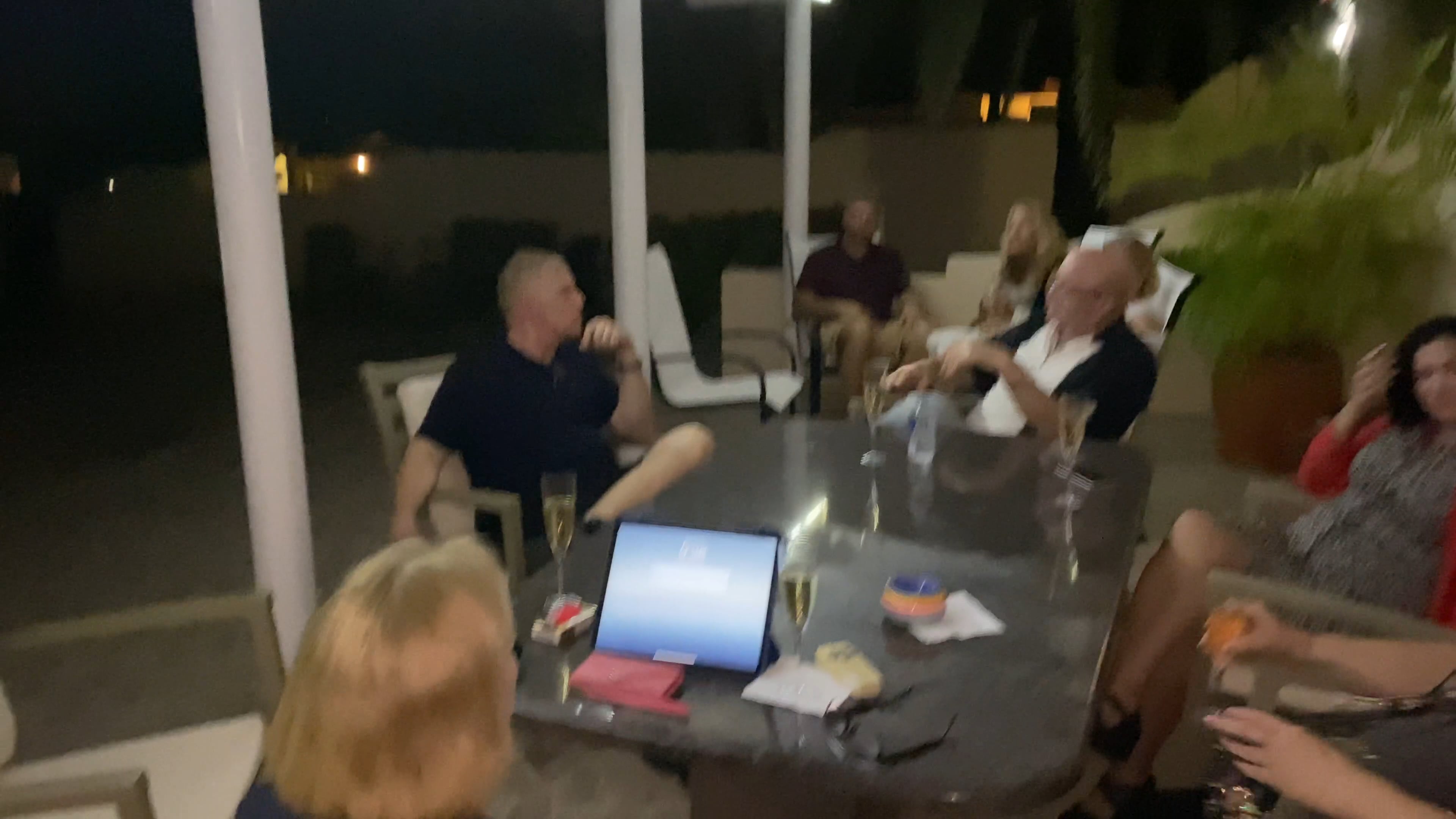 Outside right before midnight