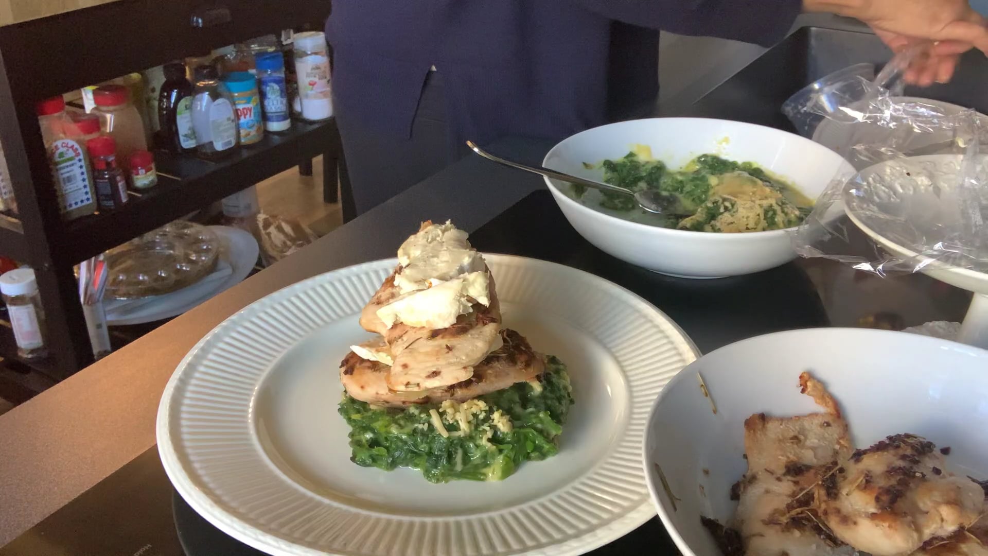 Creamy spinach with chicken