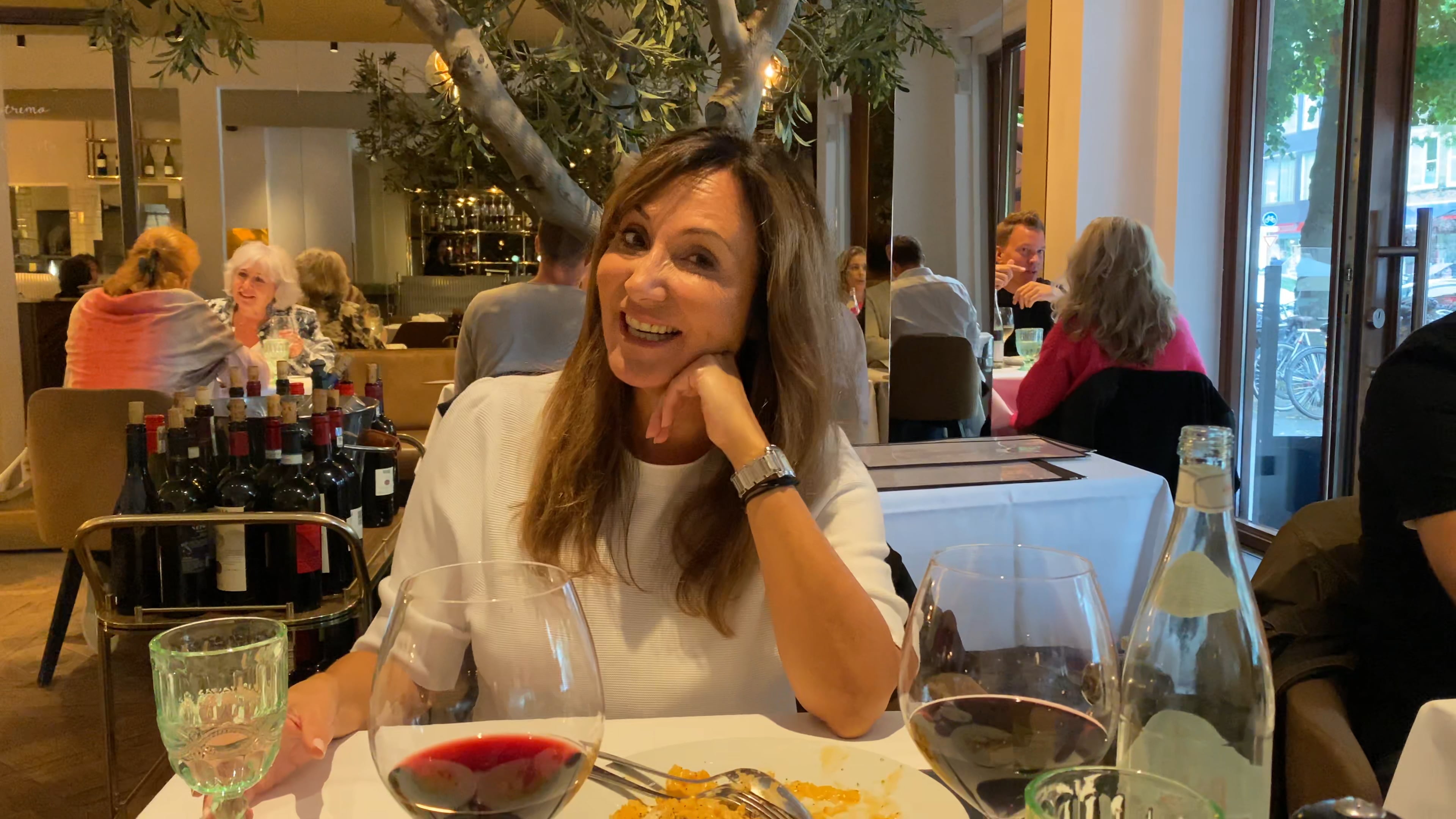 With my friend who lives in Italy for an Italian lunch