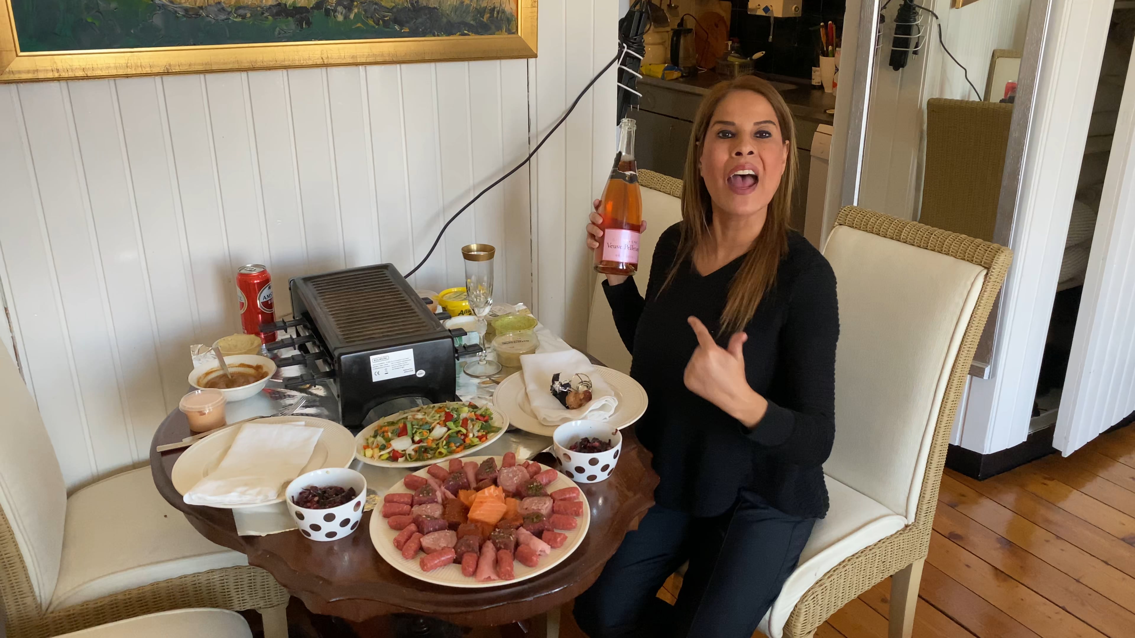 Meat fondue with hubby in Amsterdam