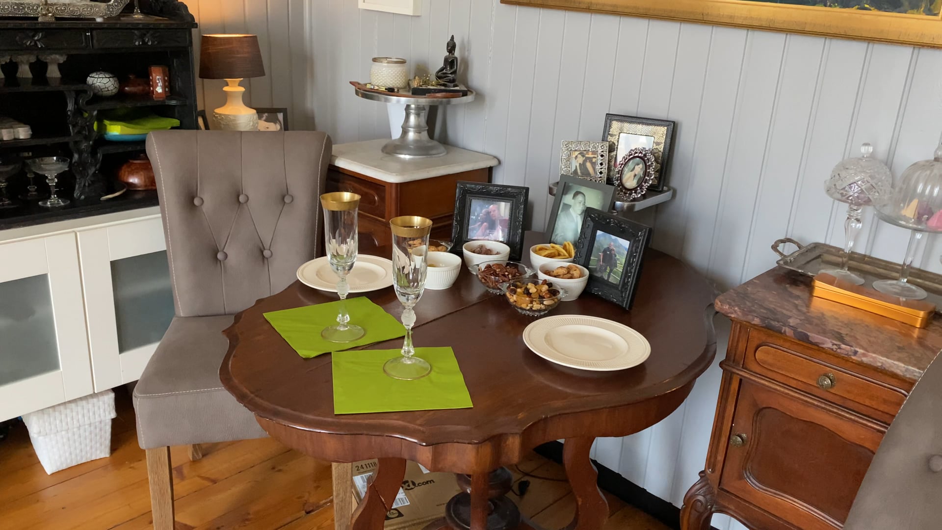 Table setting for Tony's bday