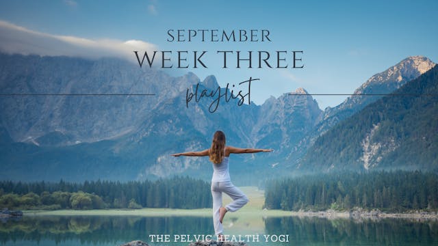 September Schedule: Week Three
