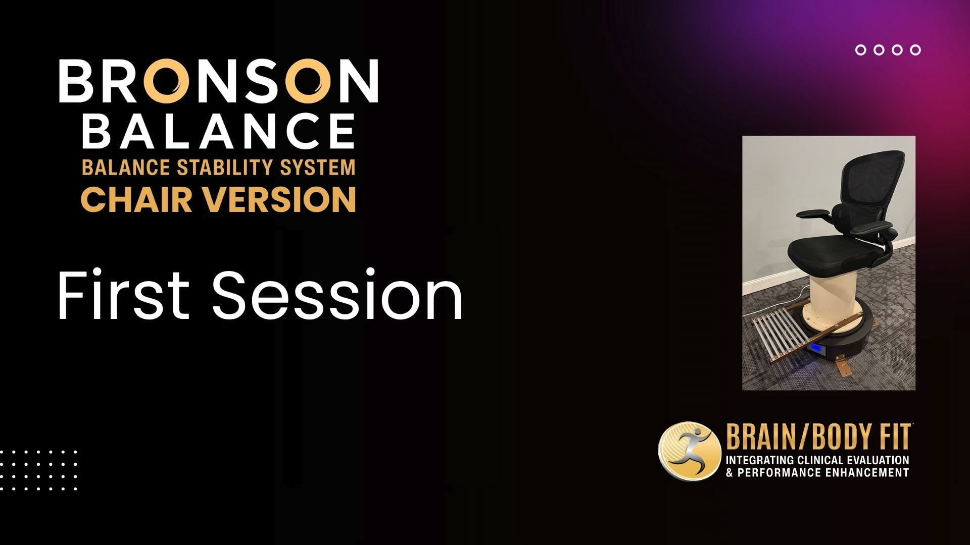 Bronson Balance Chair Spinner First Session Guide