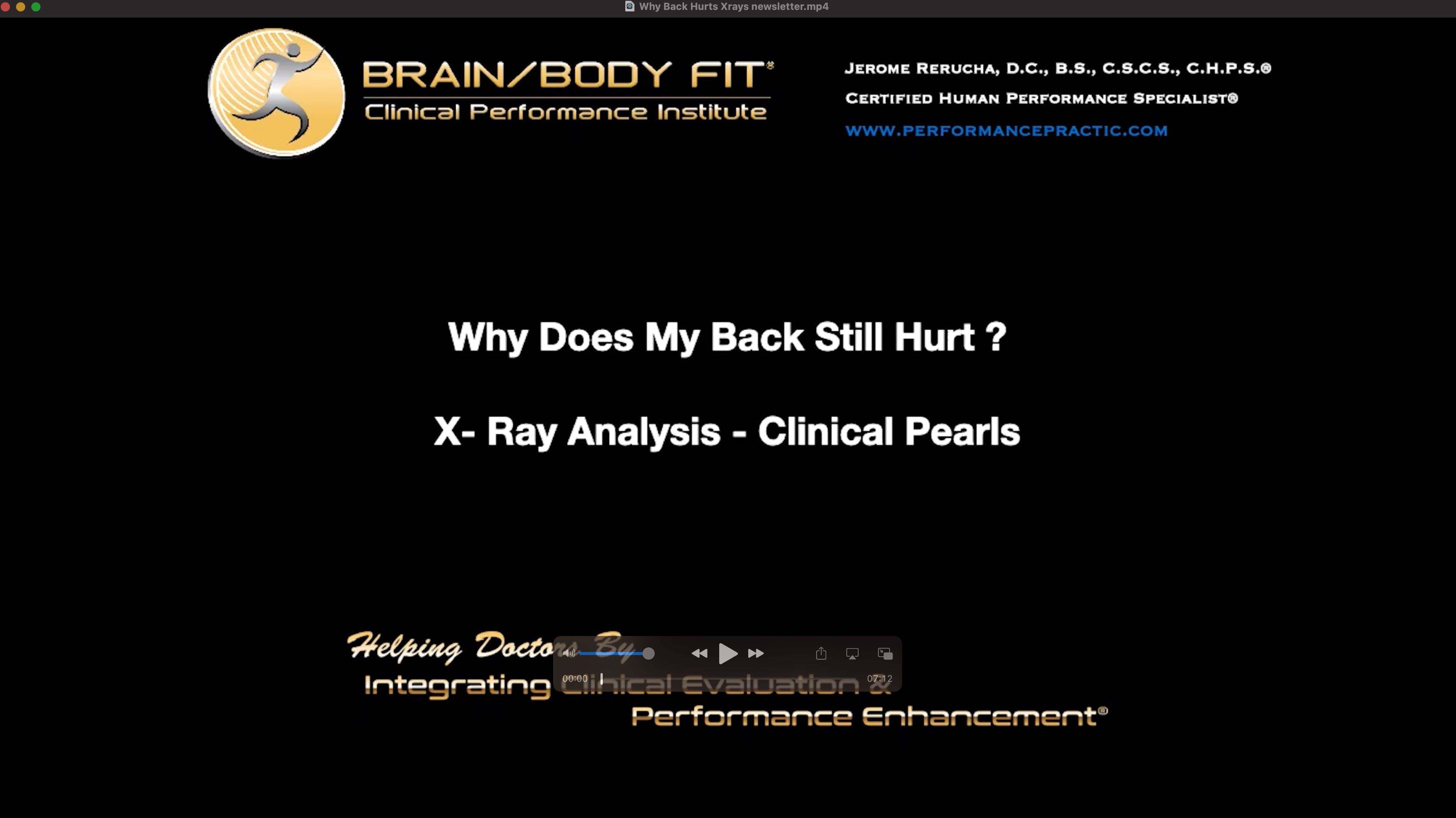 Why Does My Back Still Hurt - X-Ray Analysis & Clinical Pearls