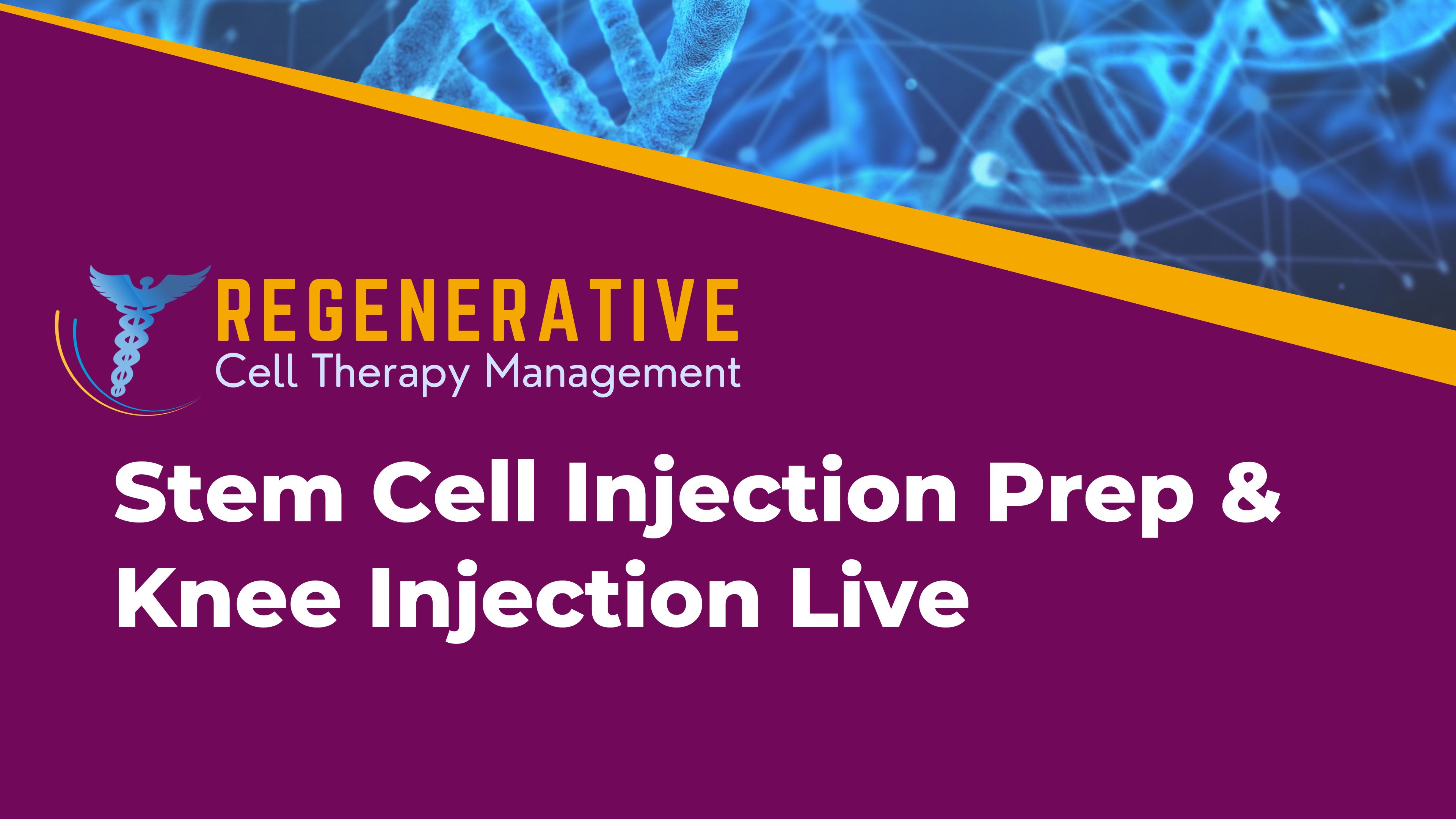 Stem Cell Injection Prep & Knee Injection