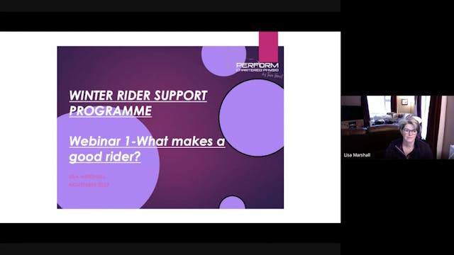 Winter rider webinar - What makes a good rider?