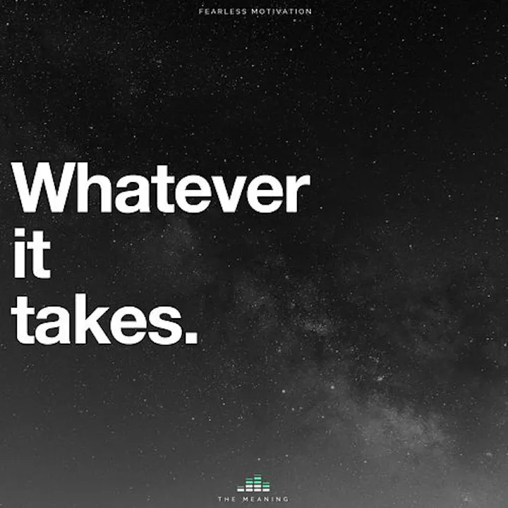 101 ~ Whatever it Takes - perspirology