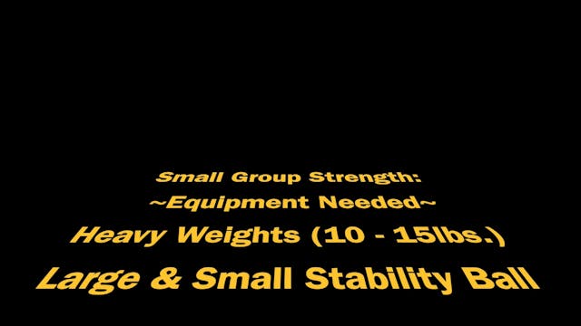 Small Group Strength ~ Quick Core, Ch...