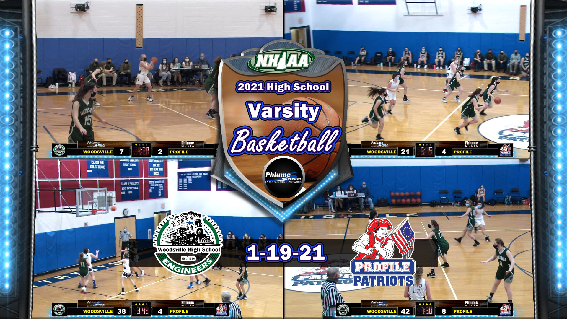 NHIAA Girls Varsity Basketball - Woodsville vs Profile 1-19-21