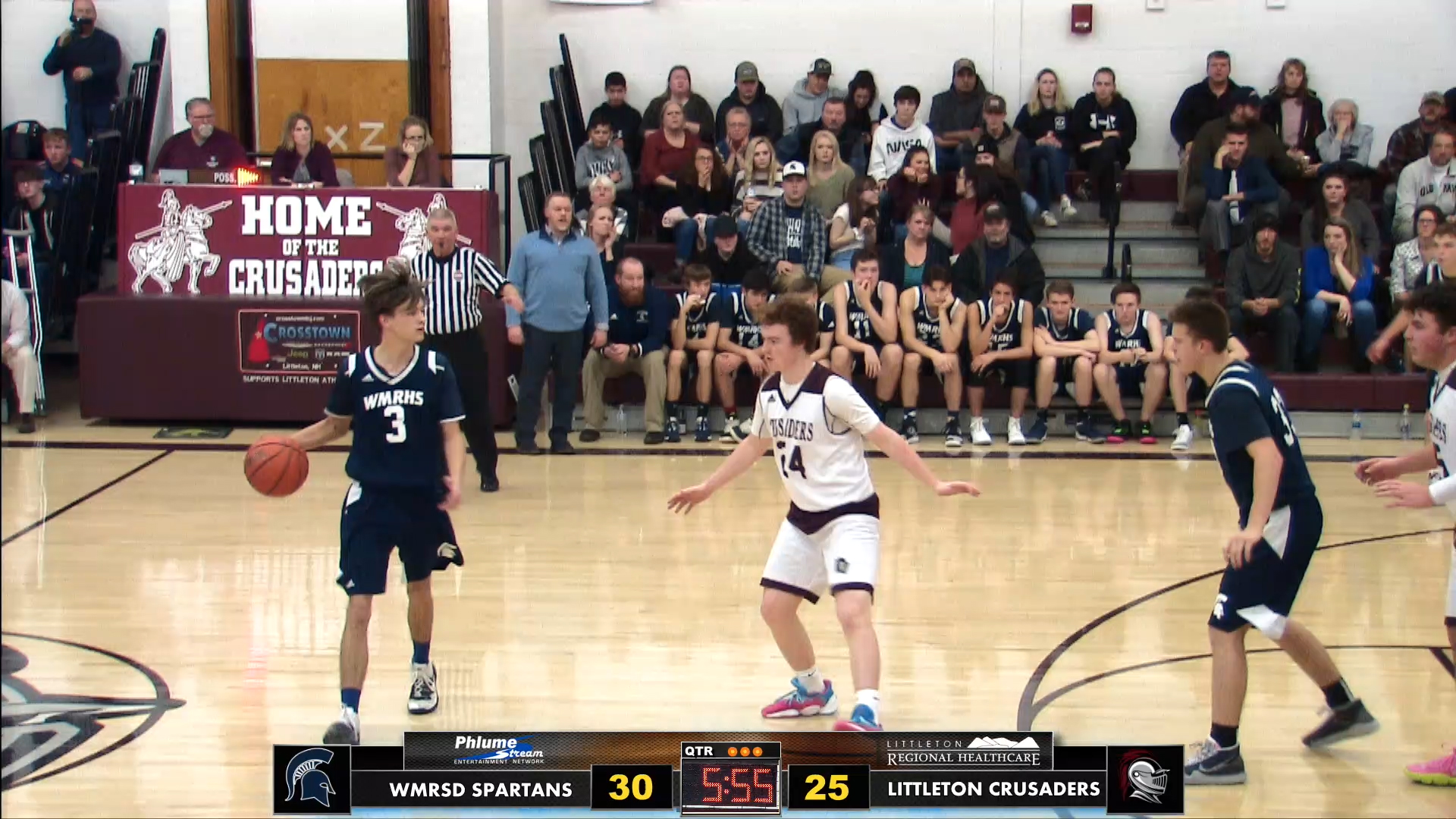 NHIAA Boys Basketball - WMRHS vs Littleton 1-3-2020