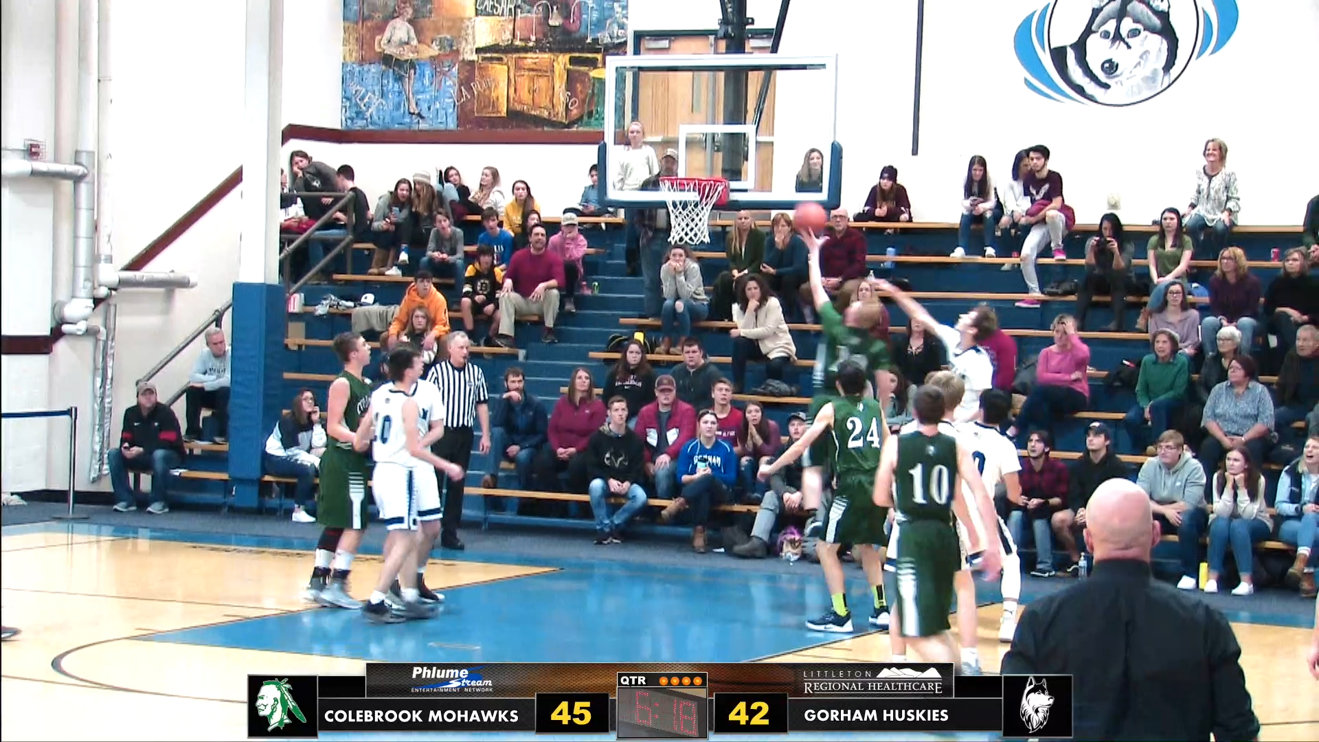 D4 Boys Basketball - Colebrook vs Gorham - 1-7-20