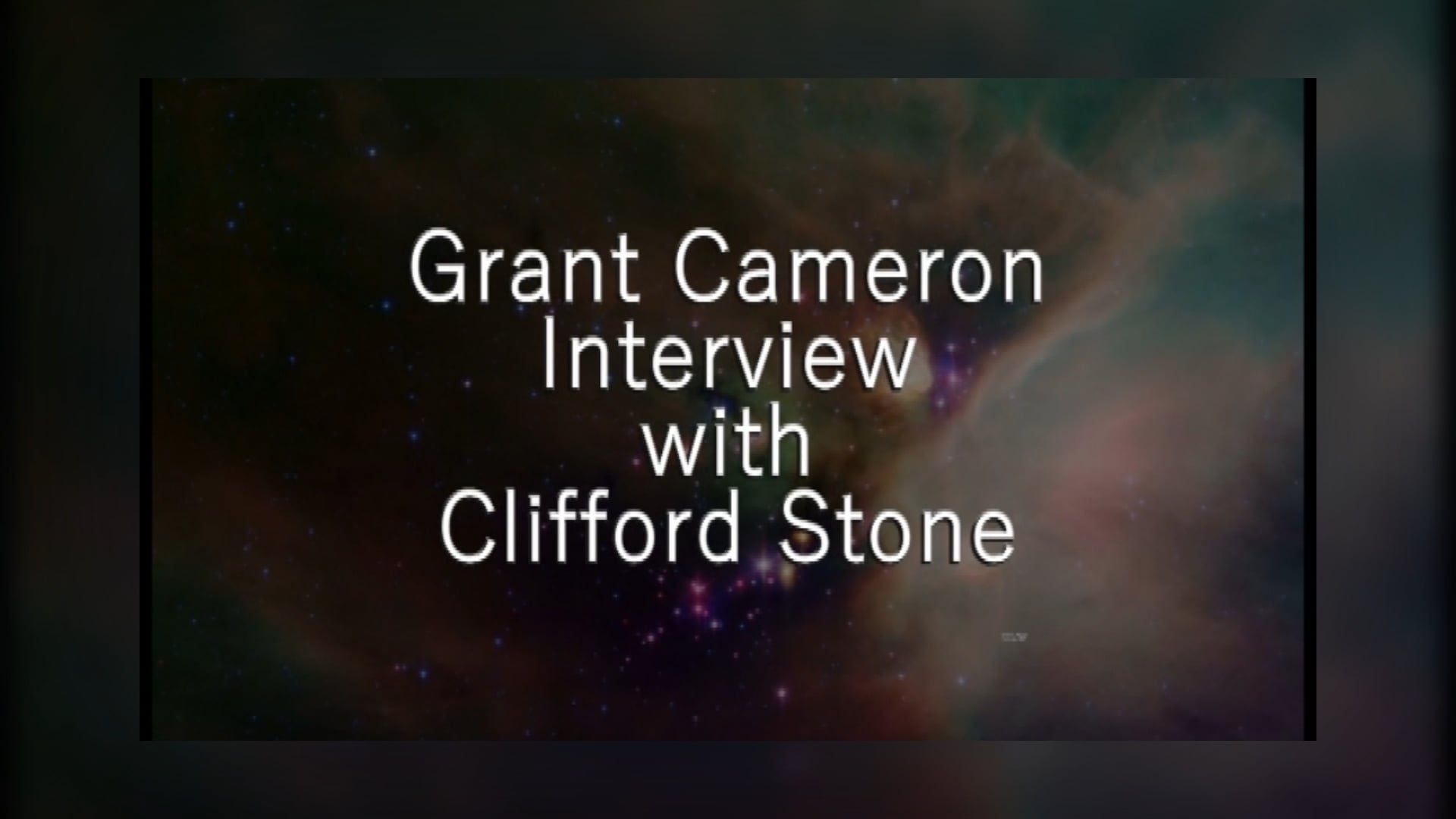 Grant Cameron Interviewing Clifford Stone - Starworks USA 2015
