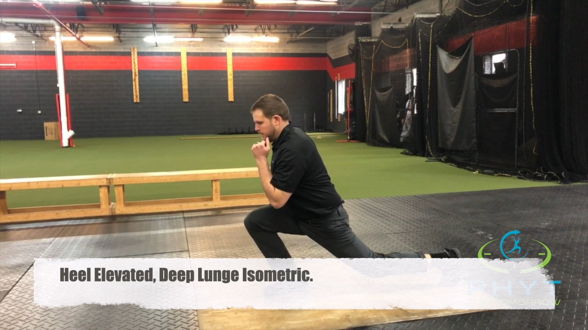 Heel Elevated Deep Lunge Isometric