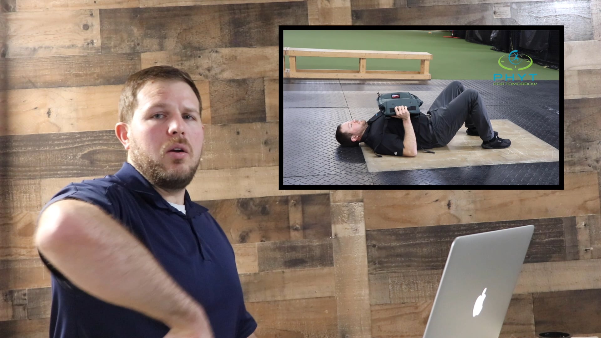 Double Arm Floor Press with Ruck Sack 