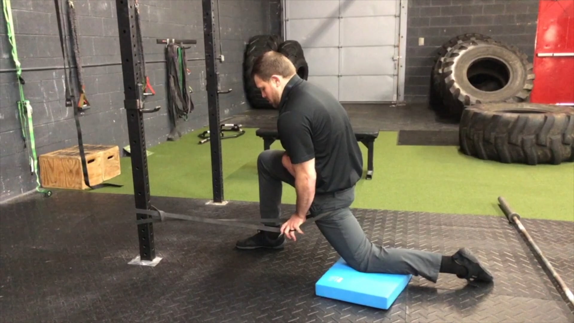 Banded Kneeling Hip Flexor Stretch