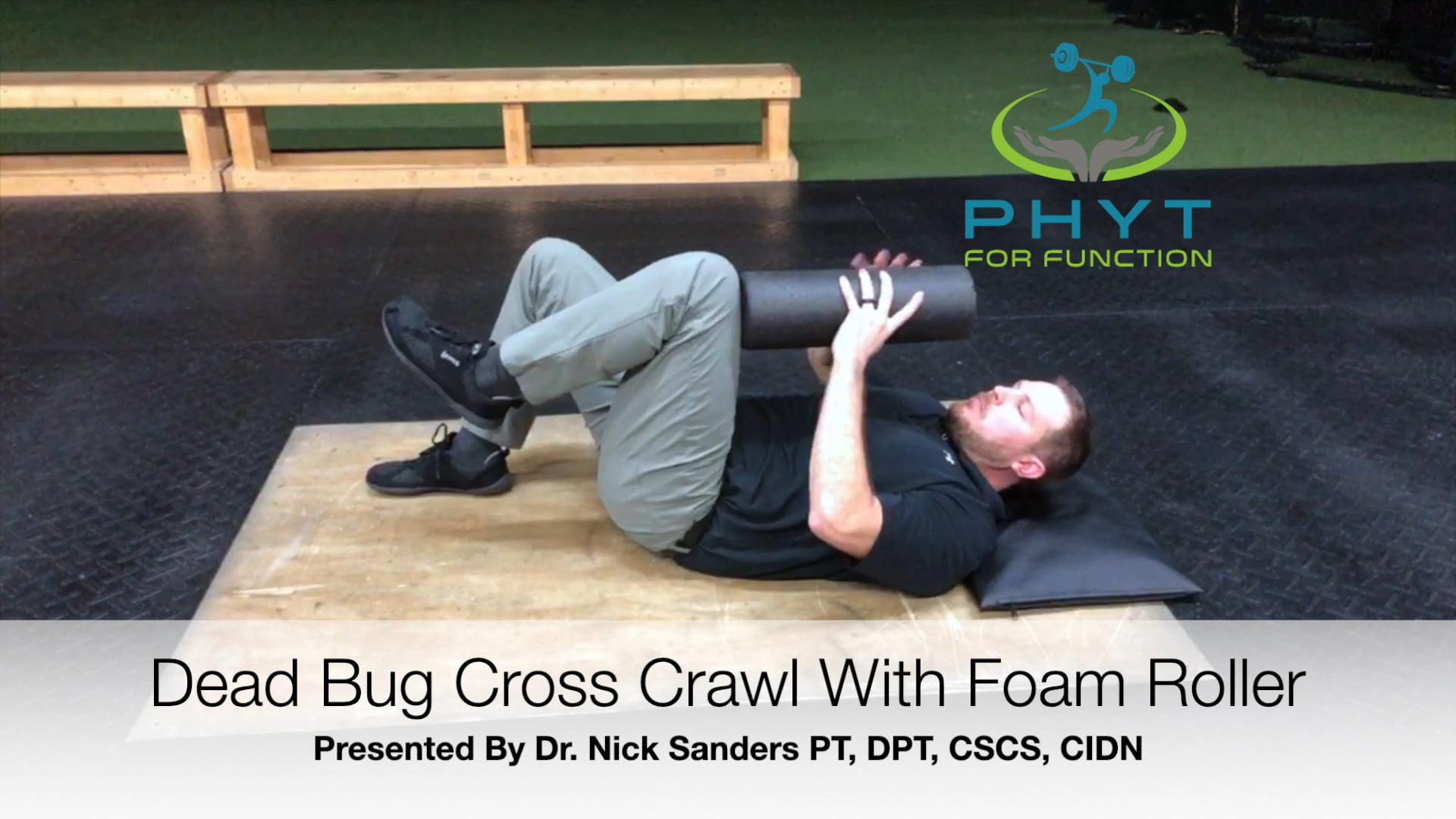 Dead Bug Cross Crawl with Foam Roller 2