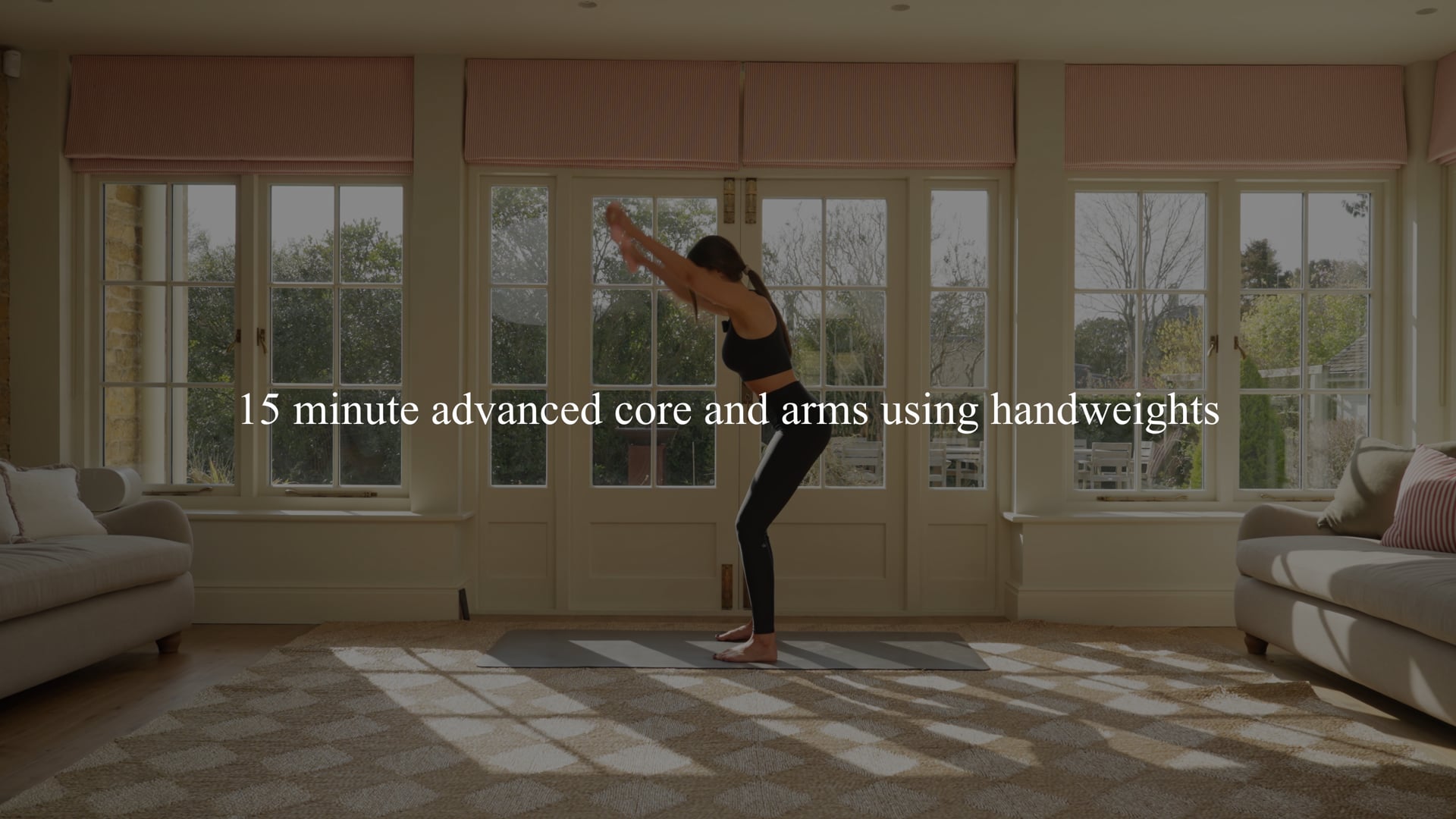 15 minute advanced core & arms using hand weights