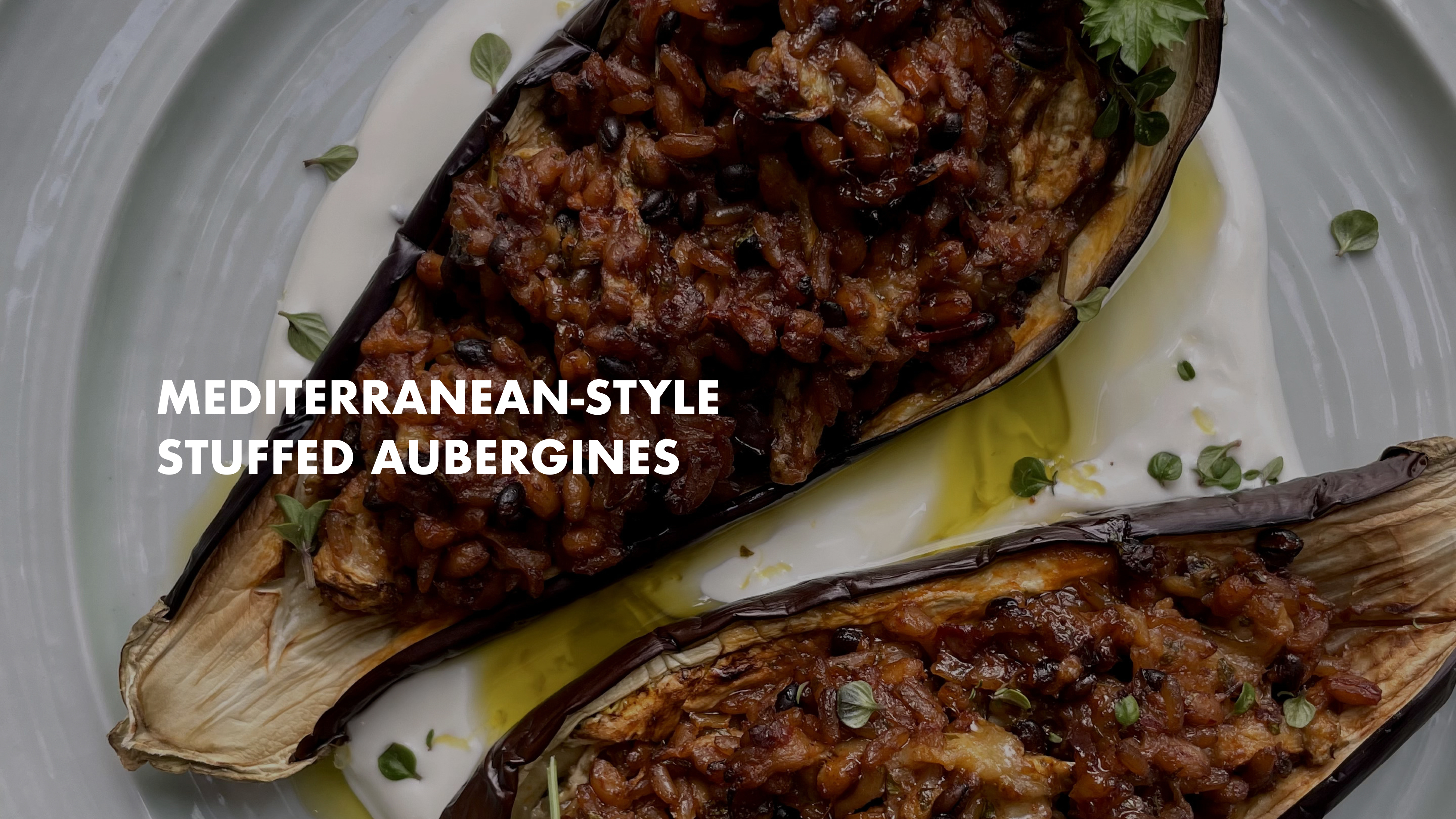 Mediterranean-Style Stuffed Aubergines