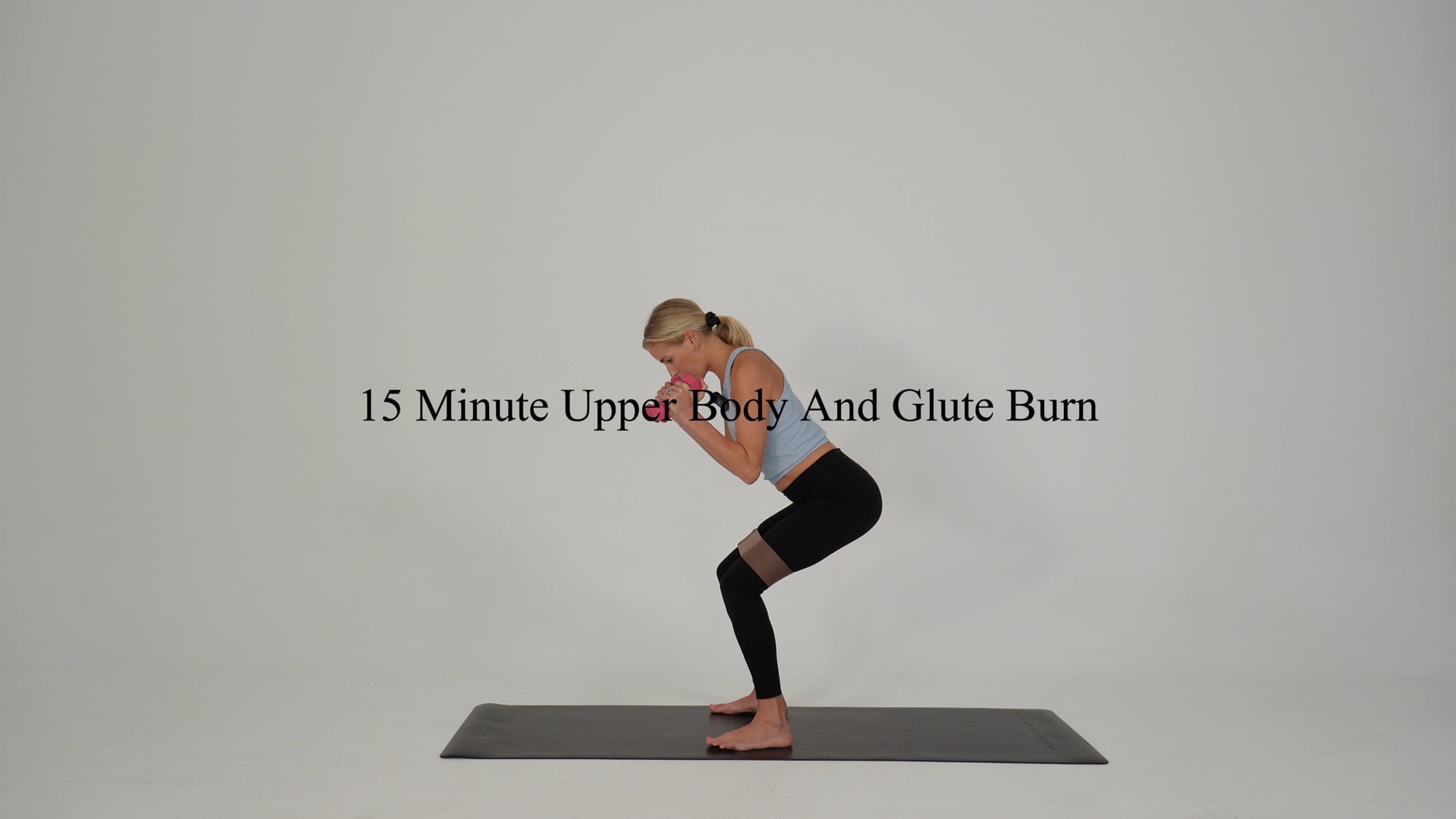 15 minute upper body and glute burn using handweights and band