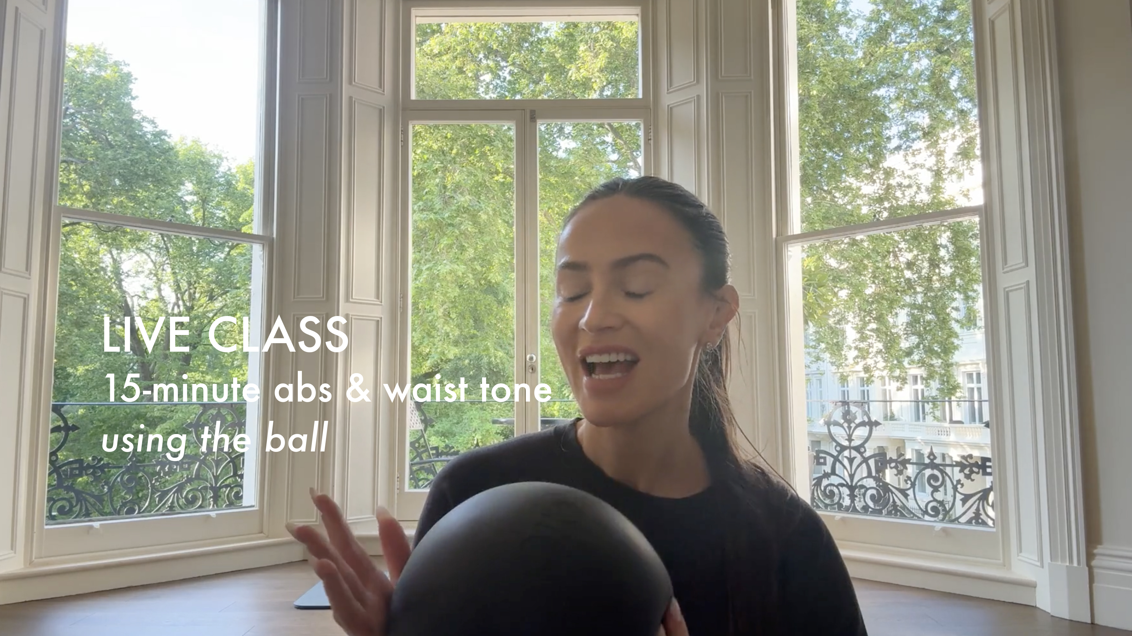 LIVE: 15 minute abs & waist tone using the ball