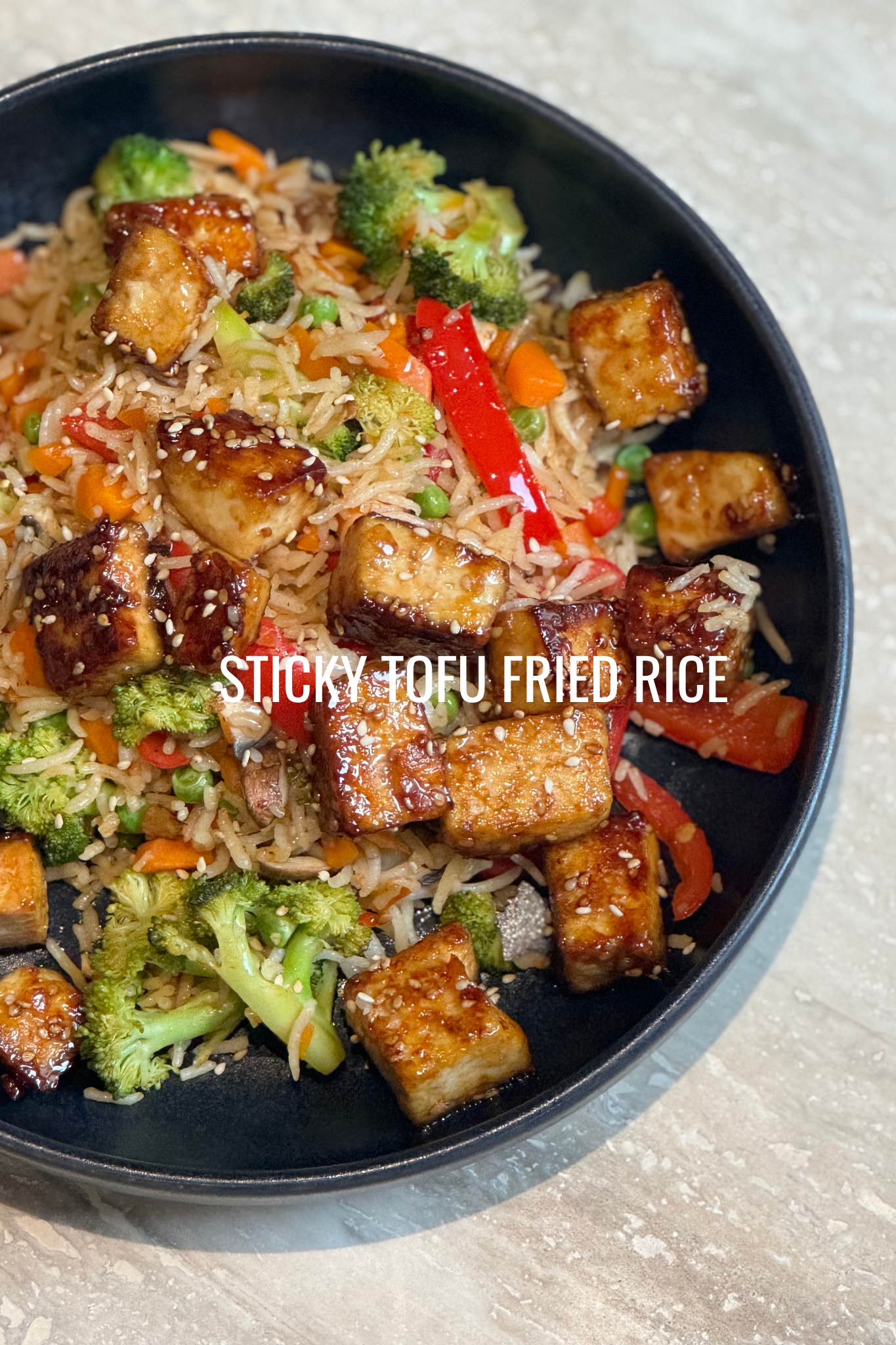 Sticky Tofu Fried Rice